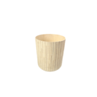 Vaso de Planta Pequeno em Madeira|Plástico 13,3x13,2cm Sustentável Marfim Tronco Evo Design
